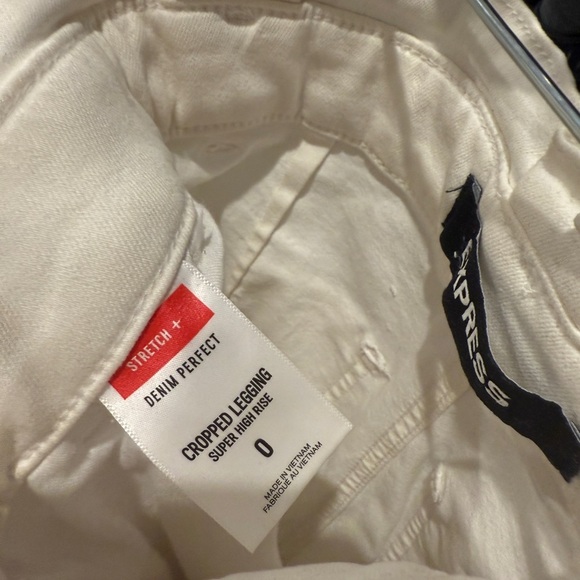 Express White High-Waisted Pants - Picture 3 of 5